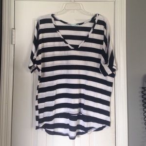 Striped hi/lo t-shirt