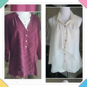 Two boho tops both medium