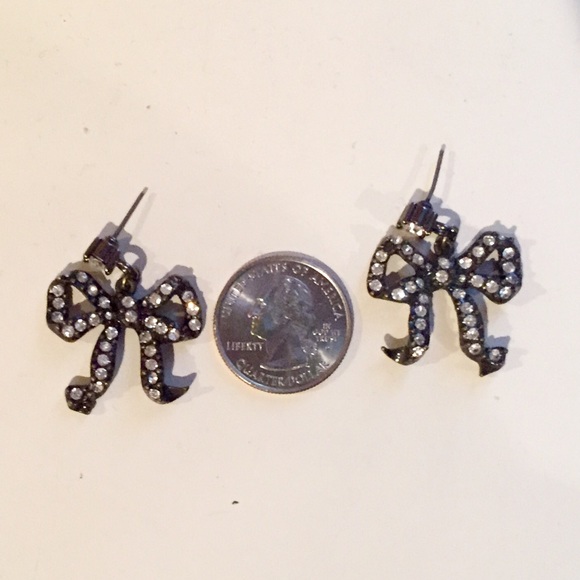 Betsey Johnson Bow Jeweled Earrings