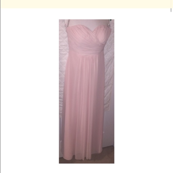 Bill Levkoff Blush Bridesmaid Dress