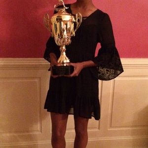 Black Peasant Flowy Dress