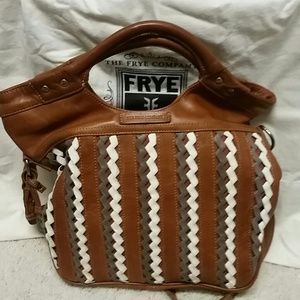 NWT GORGEOUS  FRYE TRICIA WEAVE SHOPPER BAG