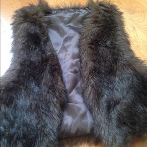 Faux fur vest.