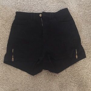 American Apparel Black High Waisted Shorts