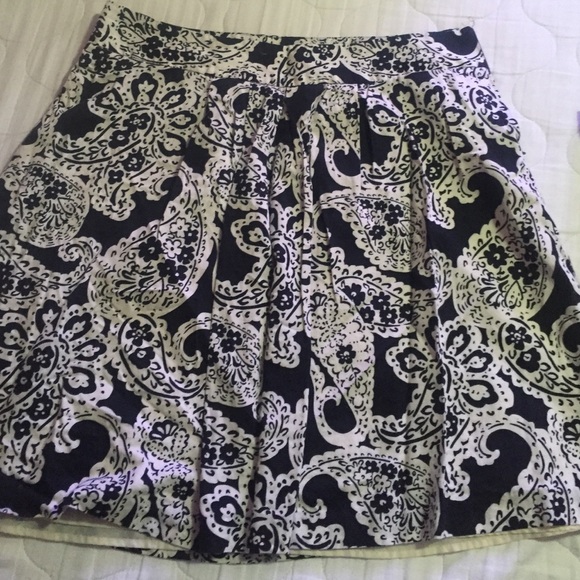 Batik print pleated skirt