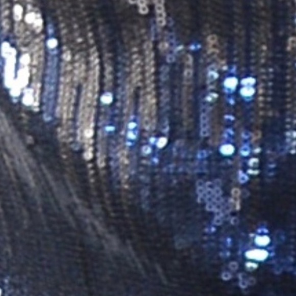 💐🔵BLUE, BLACK, SILVER SEQUIN DRESS:  S - Picture 4 of 4