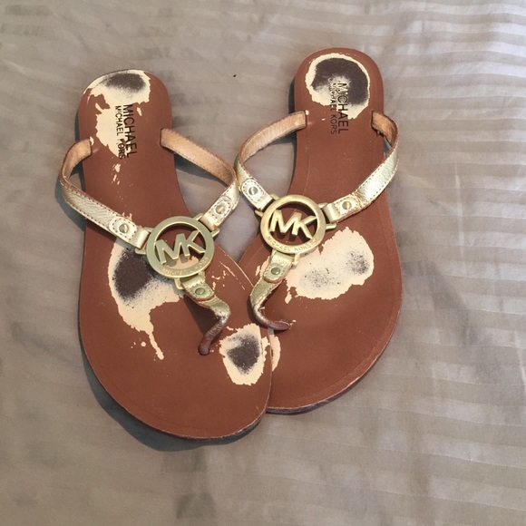 Gold Michael Kors sandals