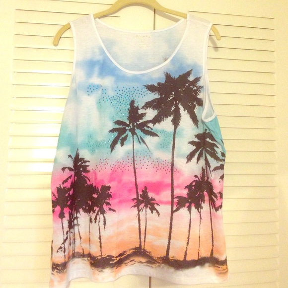 Sequin palm tree tank