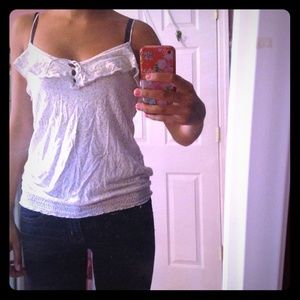 Yellow floral tank top