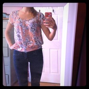 Pink floral top
