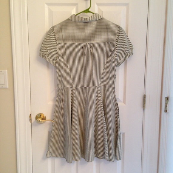 Striped A-Line Full Skirt Dress - Picture 4 of 4