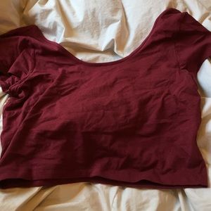 Burgundy/ Maroon Crop Top