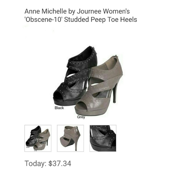 Anne Michelle studded pumps