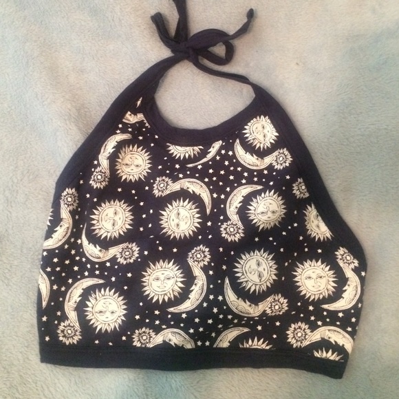 Sun & Moon Two Tie Cropped Halter Top