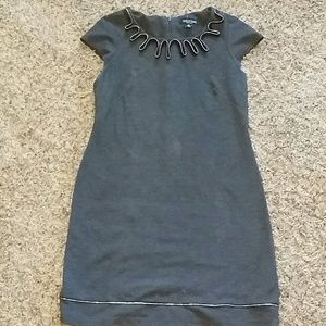 Charcoal Gray Zipper Dress