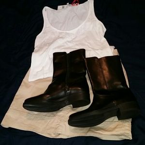 JCrew Black Leather Boots