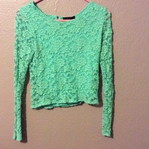 Long sleeve Forever 21 crop top