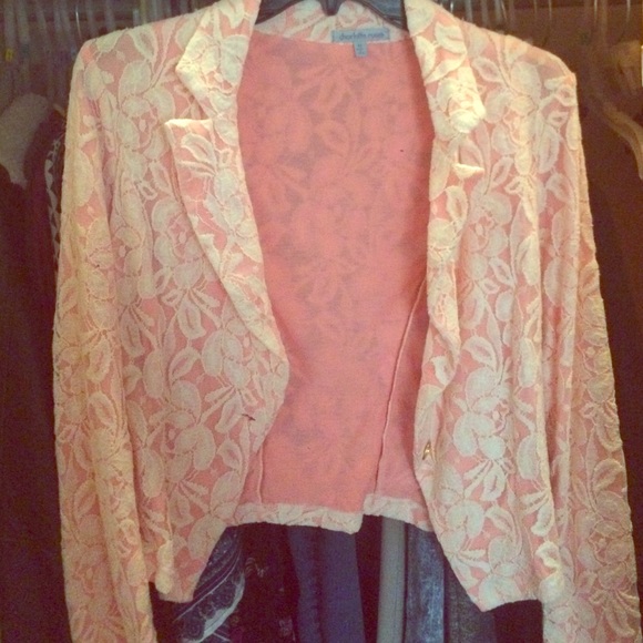 White on Pink Blazer!