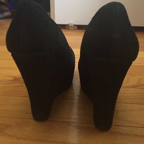 Steve Madden Pammy black wedge platform - Picture 2 of 4