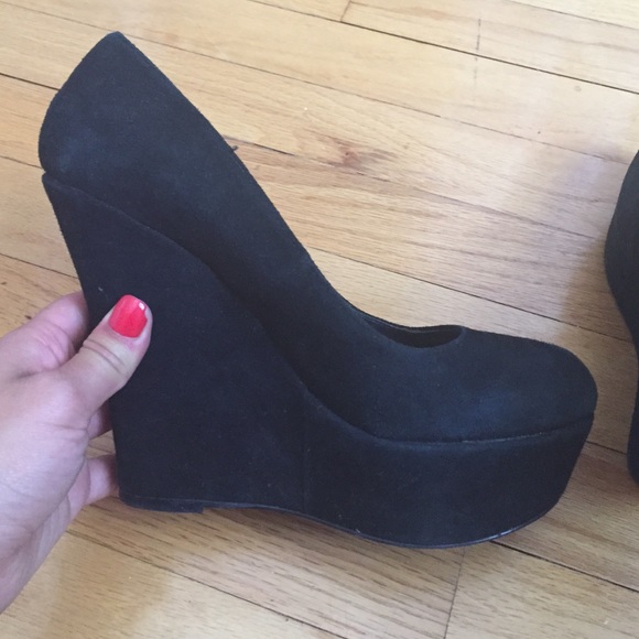 Steve Madden Pammy black wedge platform - Picture 3 of 4