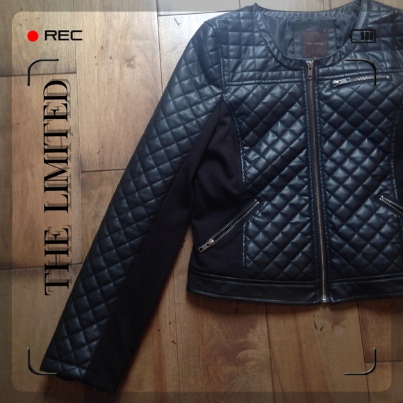The Limited Jackets & Blazers - THE LIMITED | Black Faux Leather Moto Jacket M
