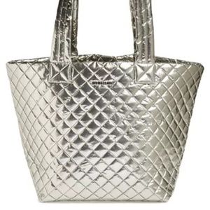 MZ WALLACE Medium Silver Tote