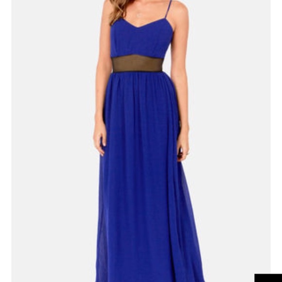 Lulu's Underneath It All Cutout Blue Maxi