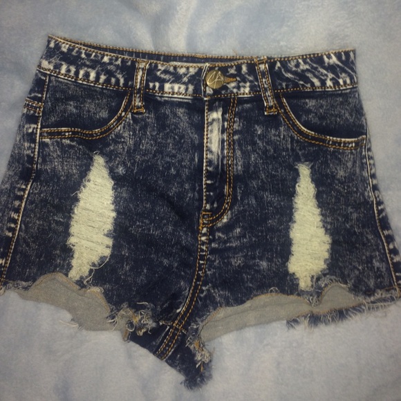 Distressed Denim High Waist