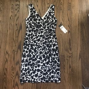 Donna Ricco black & ivory cocktail dress sz 10