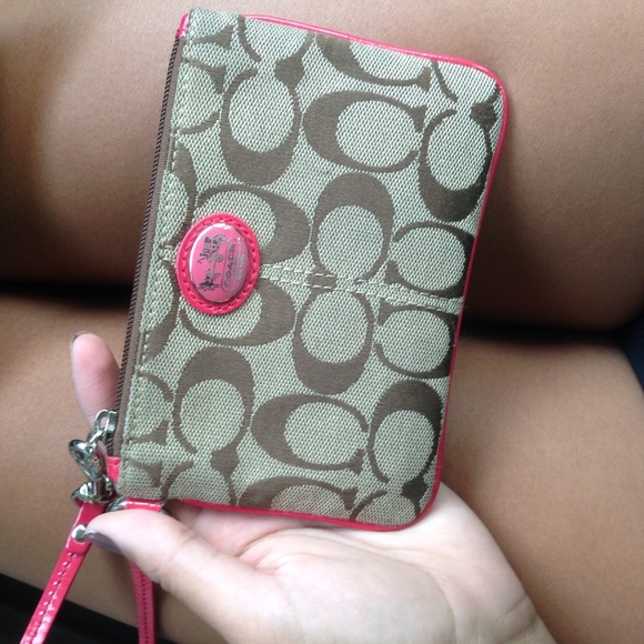 Pink Coach Wristlet
