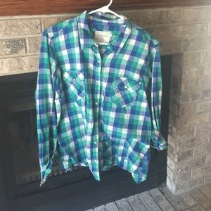 Teal and green flannel shirt!