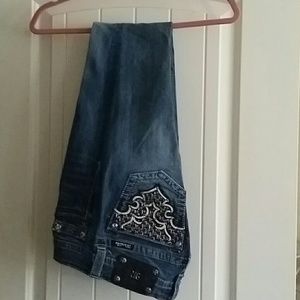 Size 27 Miss Me Boot Cut Jeans.