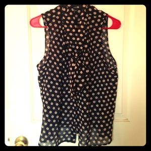 Forever 21 tie neck button up blouse