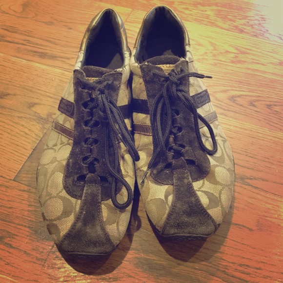 Brown coach sneakers size 11