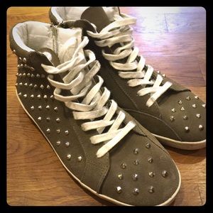 Spiked sneaker booties