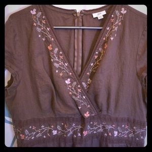 Perfect linen brown dress from J Jill.