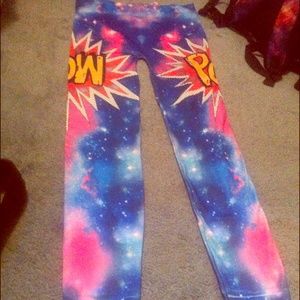 Galaxy 'pow' comic book tights