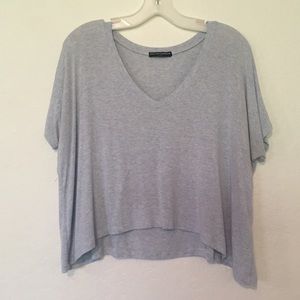 Brandy Melville light blue v-neck tee