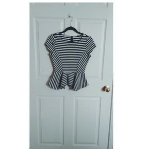 Stripe Peplum Top