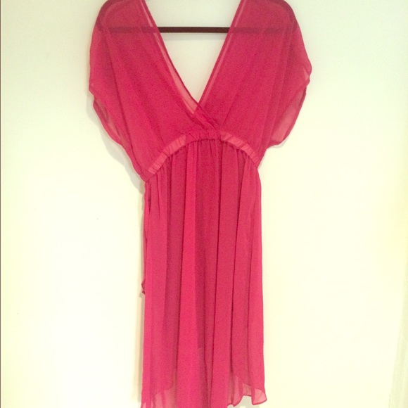 Pink sheer dress