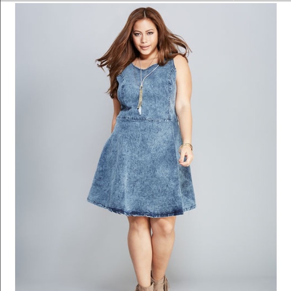 Denim skater dress