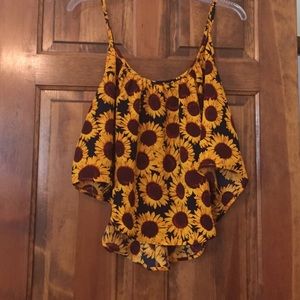 BRAND NEW sunflower crop top. NEVER WORN