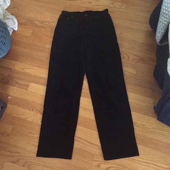 Ralph Lauren 5 pocket black velvet "Jean" size 8