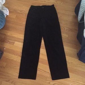 Ralph Lauren 5 pocket black velvet "Jean" size 8