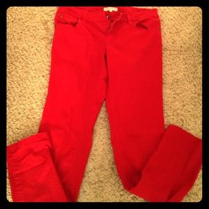 Love FIRE red skinny jeggings size 7