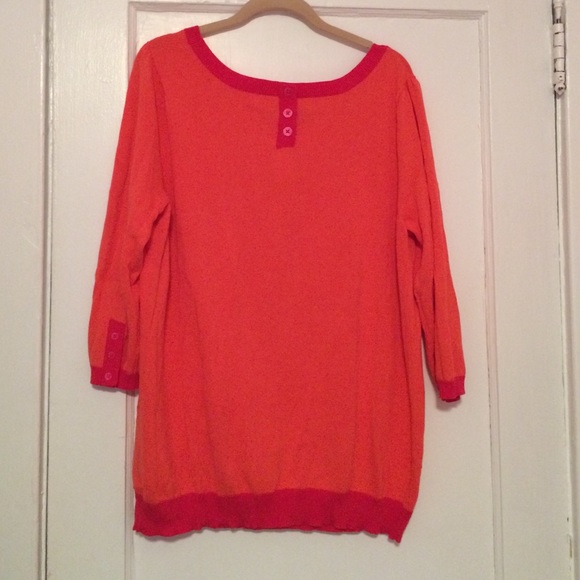 SOLD-LAST CHANCE⚡️HP 🎉 Pink & Orange Sweater - Picture 4 of 4