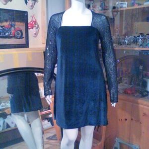 Beautiful blue velvet dress.