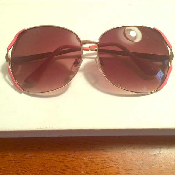Pink and gold sunglasses.