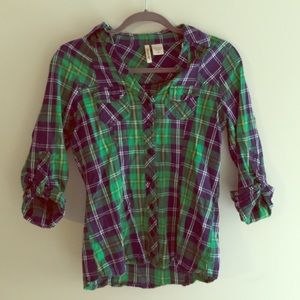 Cotton Plaid Button Down Flannel