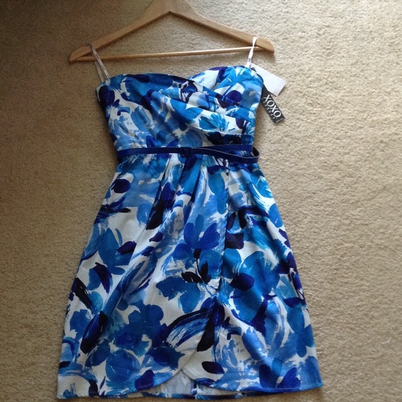 XOXO blue floral dress